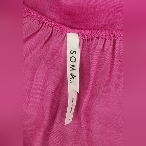 Soma Crinkle SatinLace-Trim Chemise, Womens Small - Picture 7 of 7